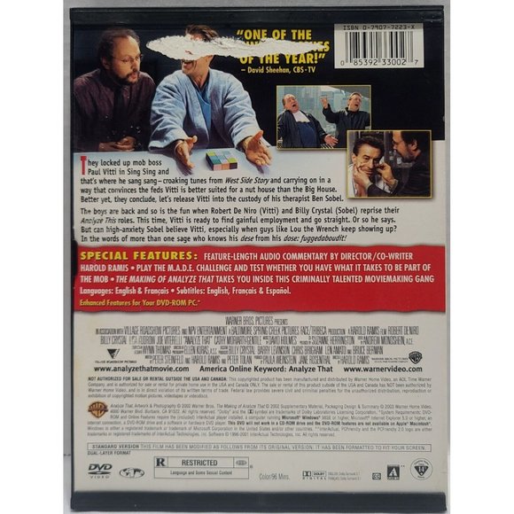 Analyze That (DVD, 2003, Full Frame) - Picture 2 of 2
